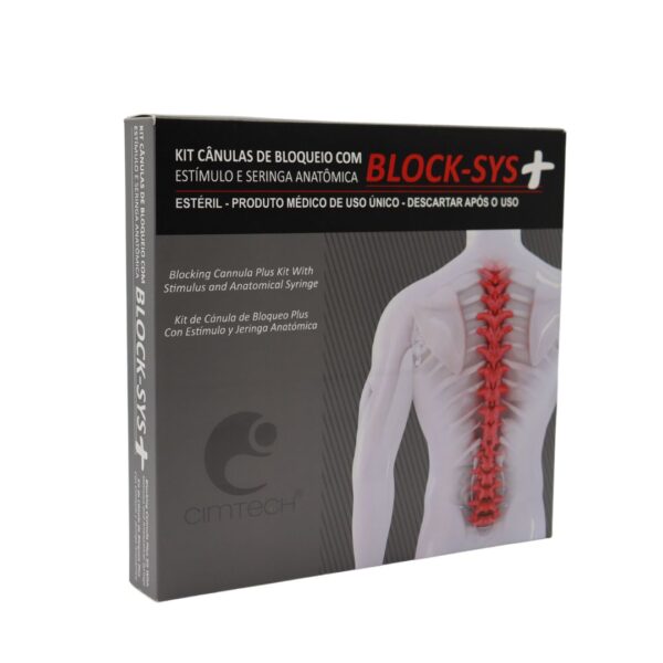 Kit Cânulas de Bloqueio com Estímulo e Seringa Anatômica BLOCK SYS +